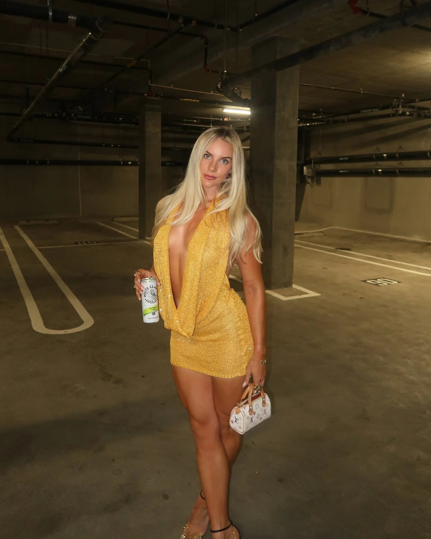 Sexy Stacked V-Neck Knit Mini Dress