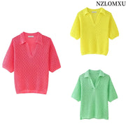 New Jacquard Mesh Loose Top - Palm and Thread