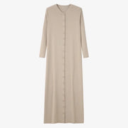 Comfortable ribbing maxi button dress - Palm and Thread