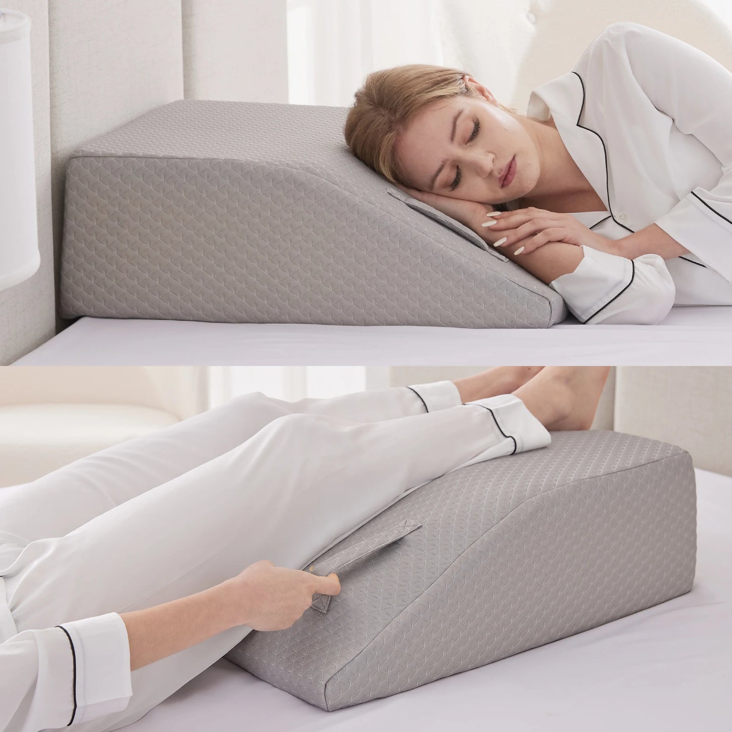 Memory Foam Leg Knee Wedge Pillow - Palm and Thread