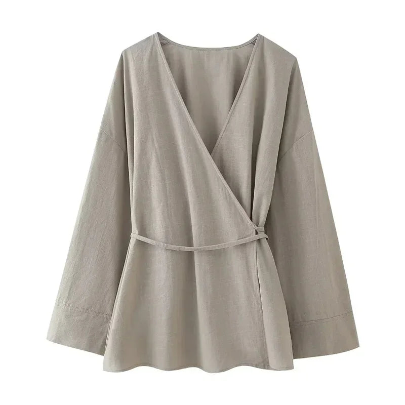 New Kimono Long Sleeve Blouse - Palm and Thread
