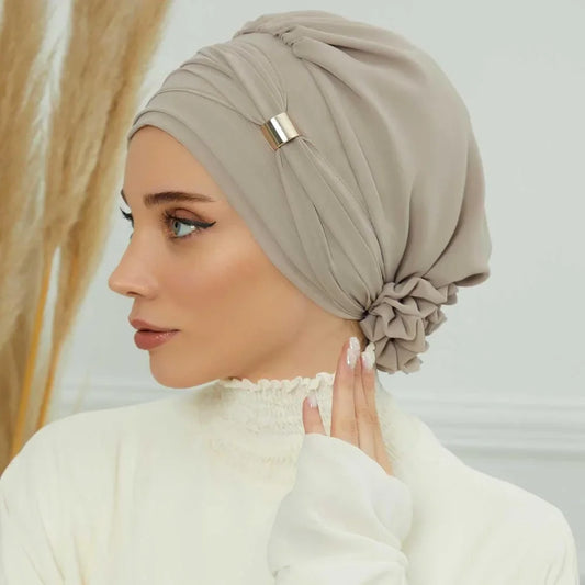Plain Instant Turban Hat Inner Hijab - Palm and Thread