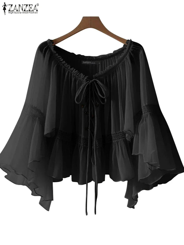 Vintage Chiffon Blouse - Palm and Thread