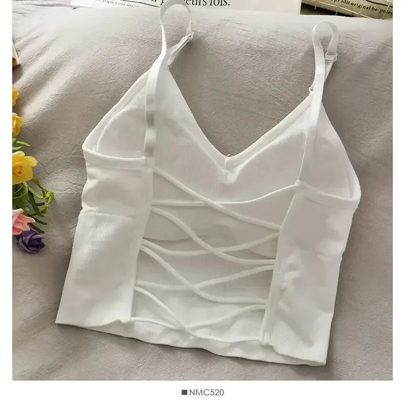 Crop Top Off Shoulder Sleeveless Camisole - Palm and Thread