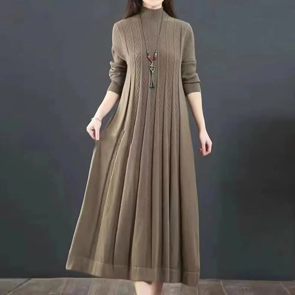 Retro Long Knitted Sweater Dress - Palm and Thread