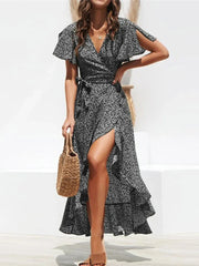 Beach Long Chiffon Dress - Palm and Thread