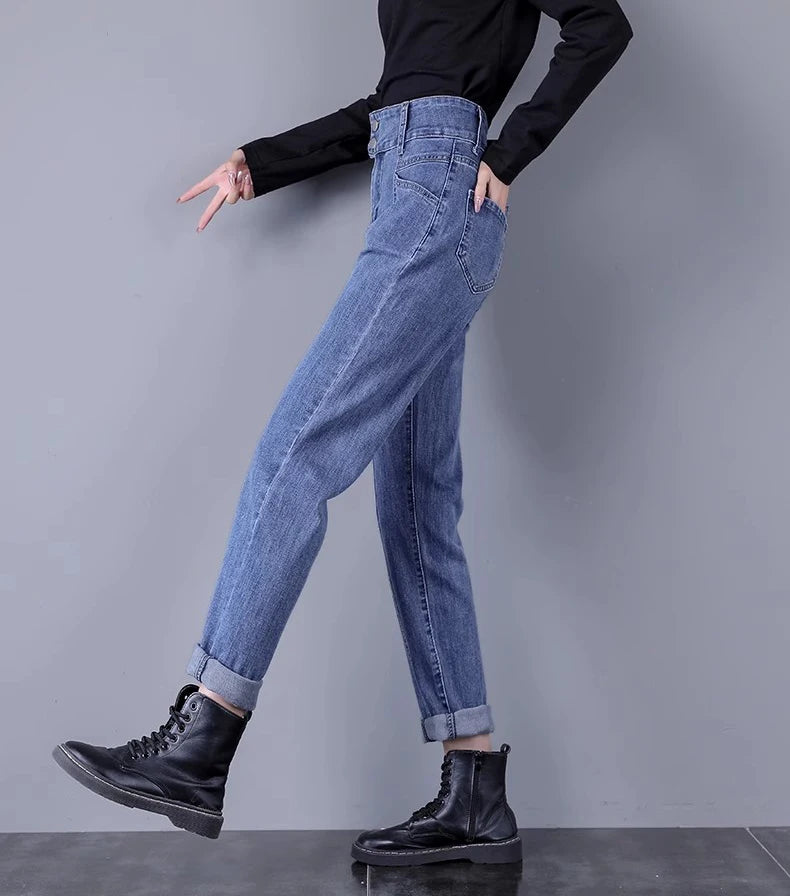 Ankle-length Harem Jeans Pant - Palm and Thread