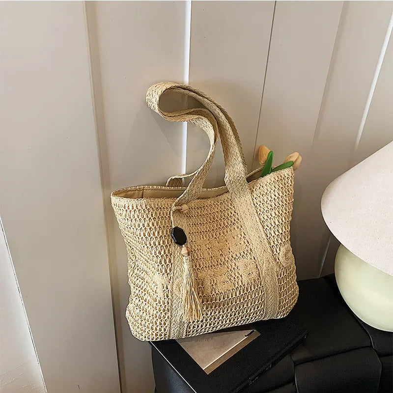 French style straw woven bag - Palm and Thread