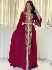 Elegant Embroidered Abaya - Palm and Thread