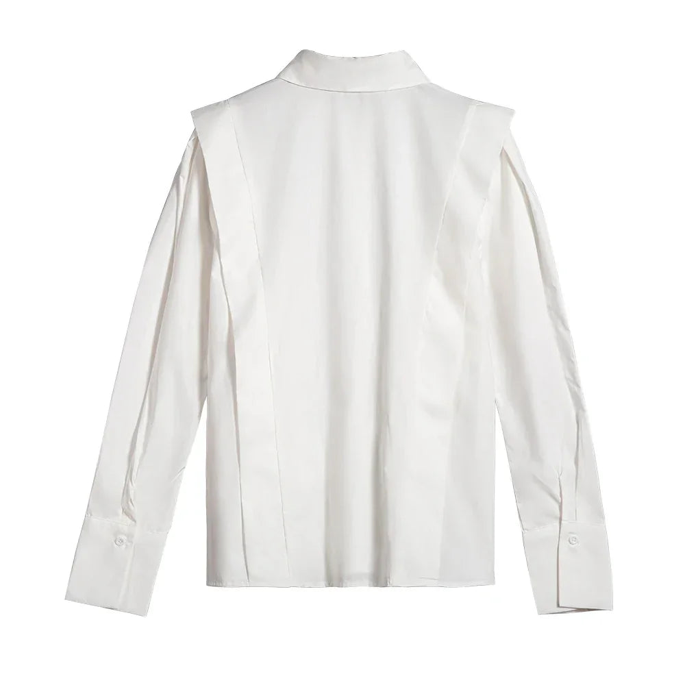 New Casual Ruffles Solid Blouse - Palm and Thread