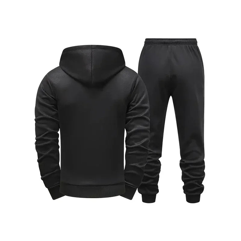Zipper Hoodie Sweatpants Tracksuit 2pcs Set