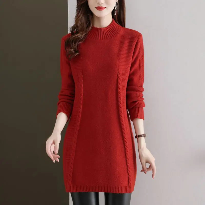 Elegant Knitted Sweater Top Tunic Jumper - Palm and Thread