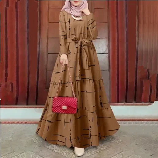 Long Sleeve O Neck Dress - Palm and Thread