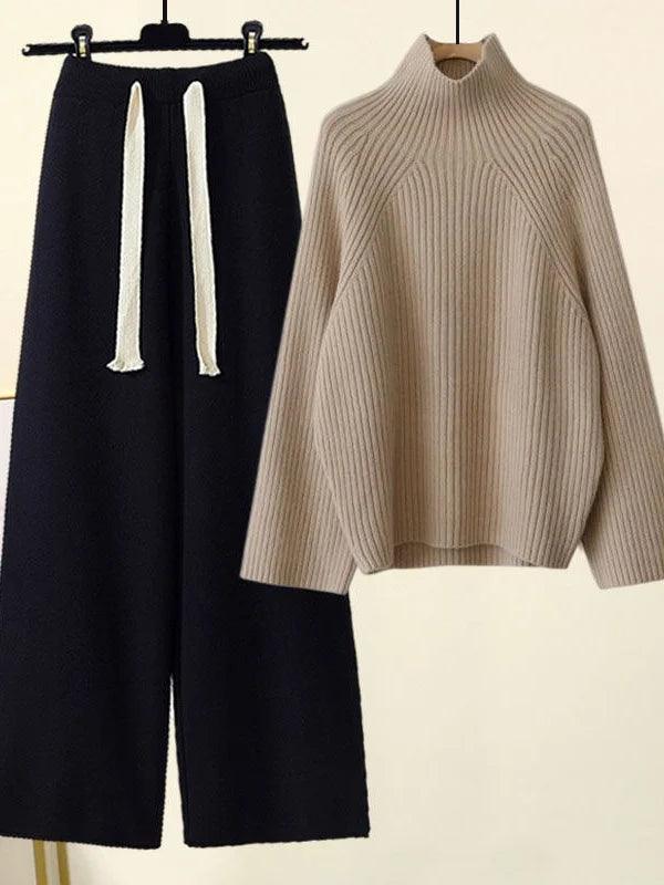 Turtleneck Pullover + Pant Matching Set - Palm and Thread