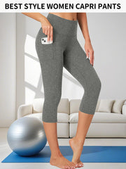 High Waisted capri pant - Palm and Thread