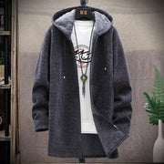 New Hot Warm Zipper Medium Long Cardigan Top - Palm and Thread