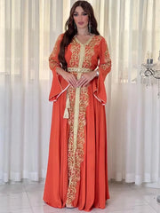 Elegant Embroidered Abaya - Palm and Thread