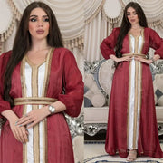 Satin Open Abaya - Palm and Thread