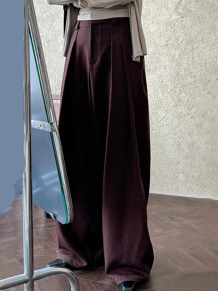 High Waist Pleated Long Wide Leg Elegant Pant - Palm and Thread