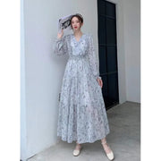 V-neck Long Sleeve Vestidos Dress - Palm and Thread