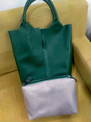 Genuine Leather Commuter Tote Handbag - Palm and Thread