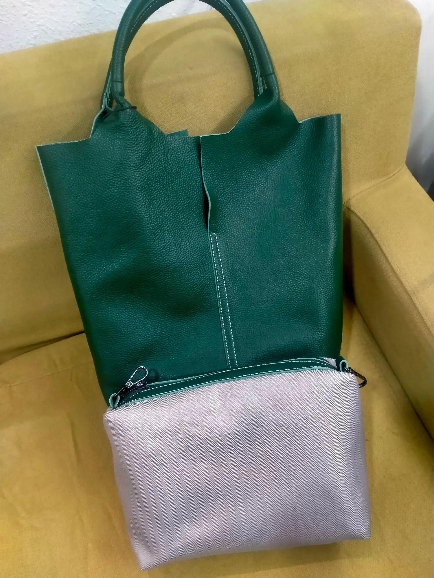 Genuine Leather Commuter Tote Handbag - Palm and Thread