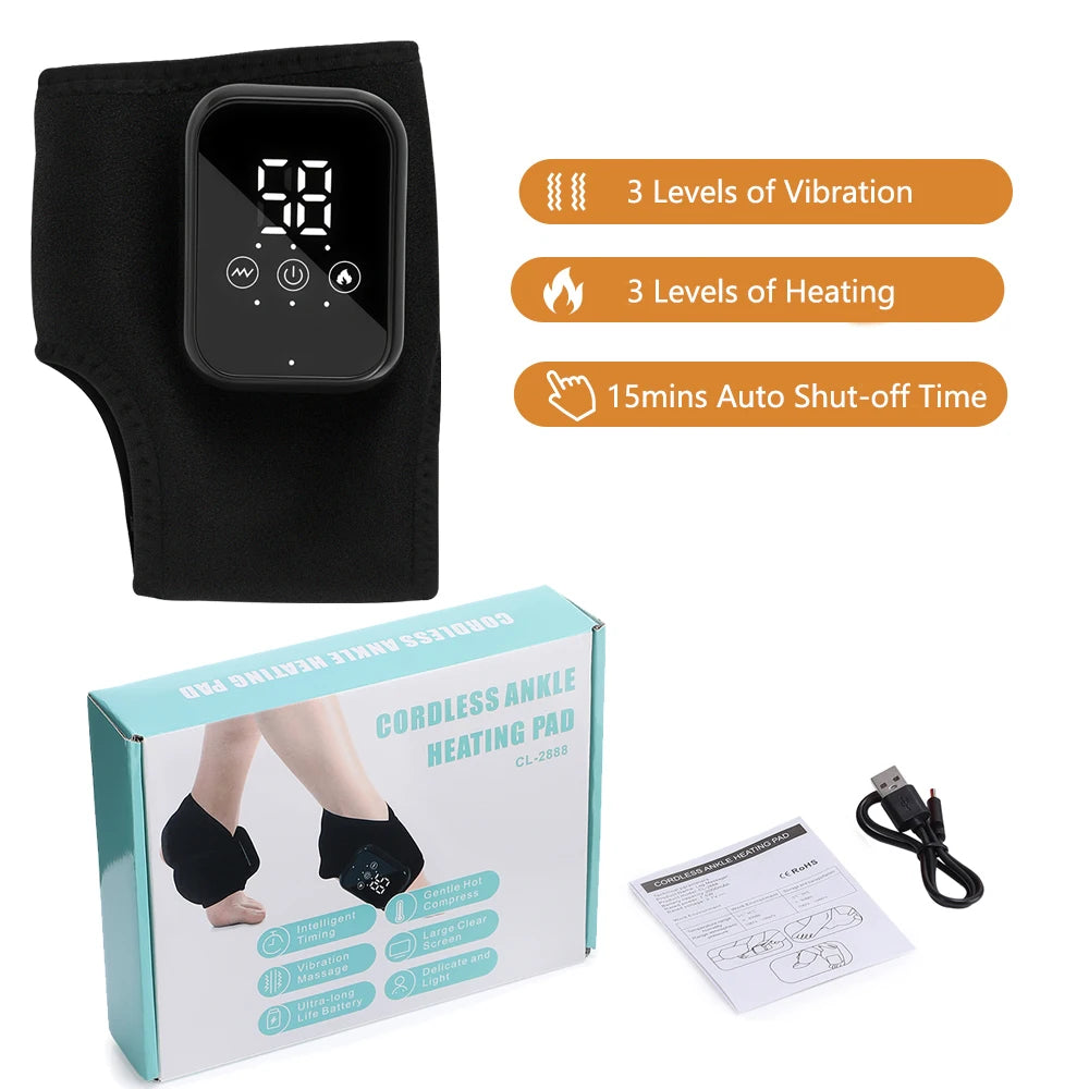 Electric Heat And Vibration Ankle Massager - Palm and Thread