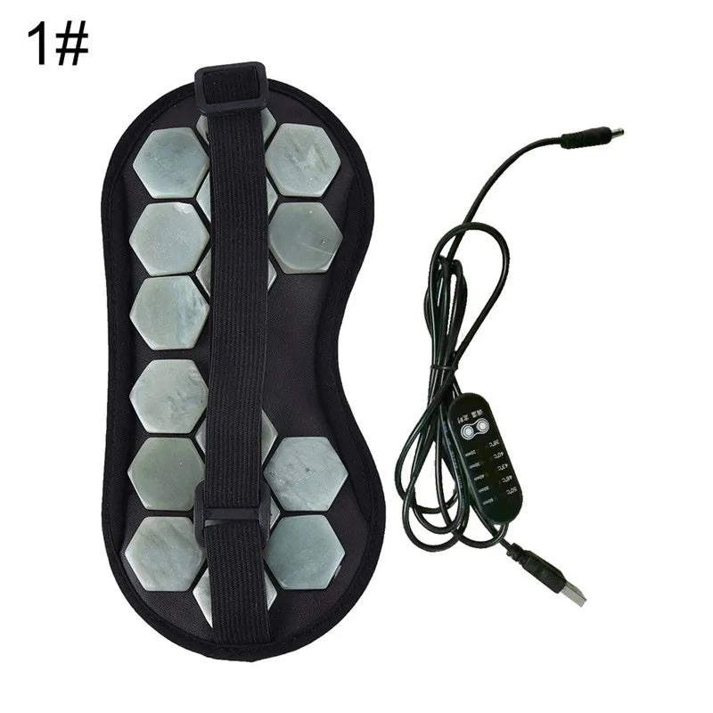 Eye Mask Tourmaline Electric Jade Stone Massage - Palm and Thread