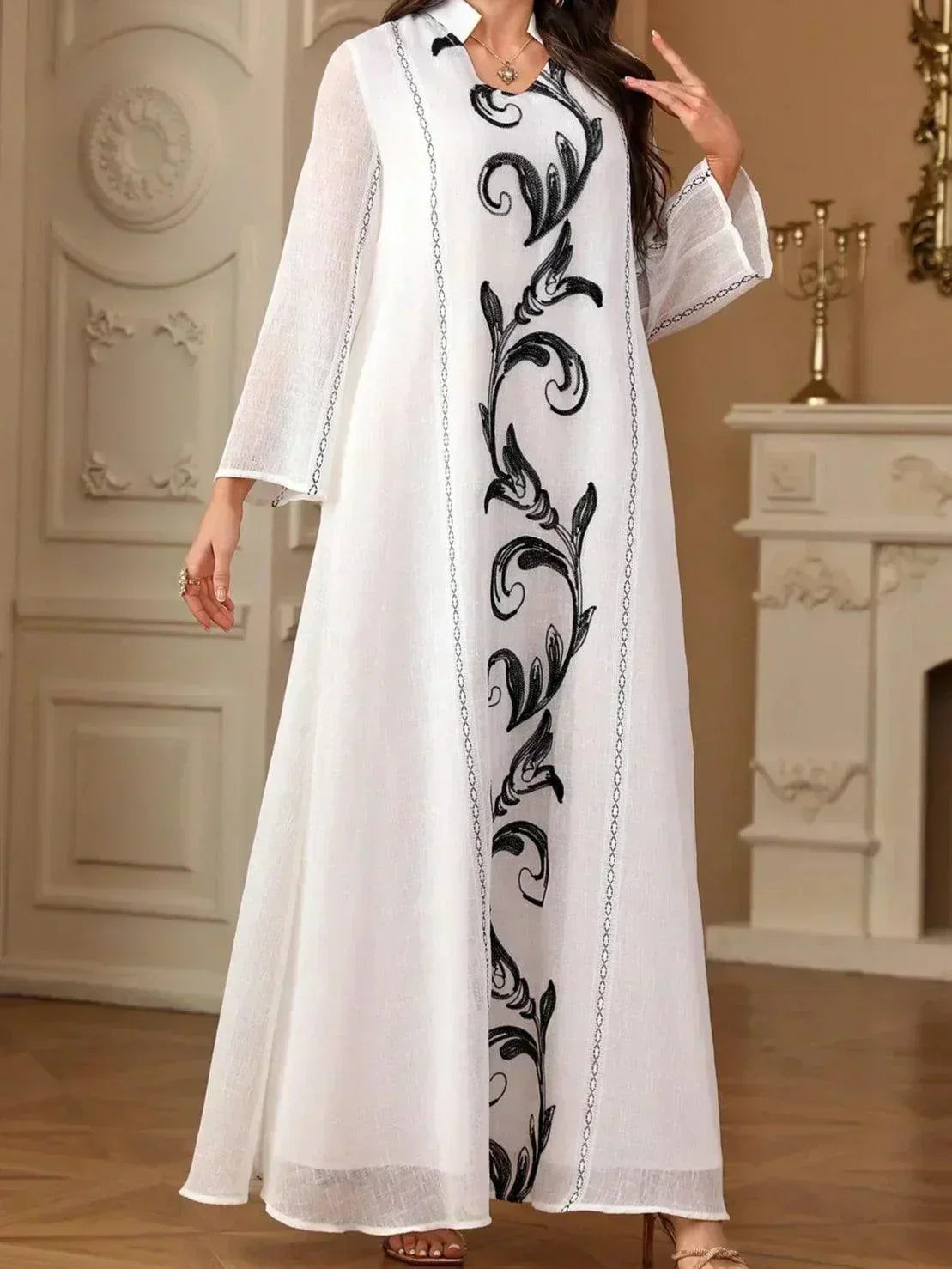 New Embroidery Abaya Kaftan - Palm and Thread