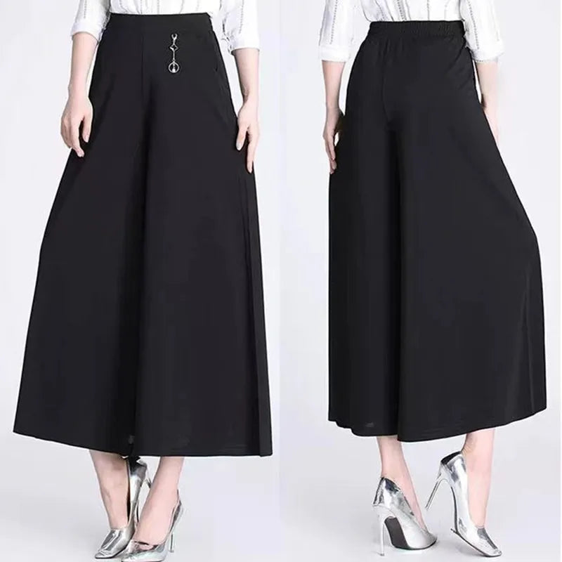 Elastic High Waist Wide Leg Pant - Palm and Thread