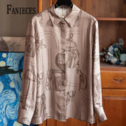 Luxury Brand Design Vintage Print Top - Palm and Thread