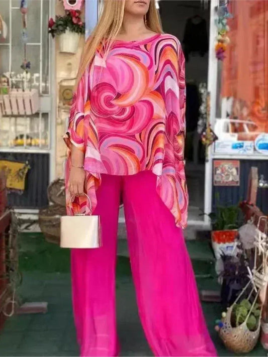 Chiffon Top & Pant Matching Set - Palm and Thread