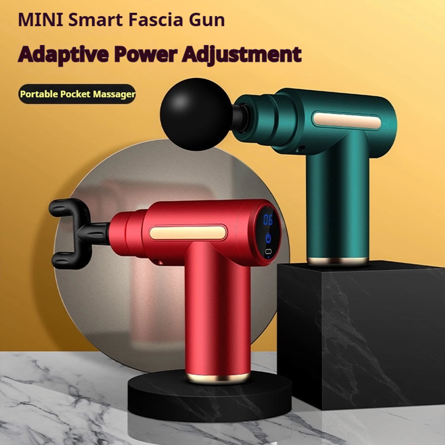 Portable Fascia Gun Deep Tissue Massage - Palm and Thread