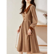 Vintage Corduroy Elegant Dress - Palm and Thread