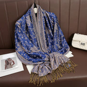 Tassel Design Paisley Jacquard Pashmina - Palm and Thread