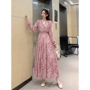 V-neck Long Sleeve Vestidos Dress - Palm and Thread