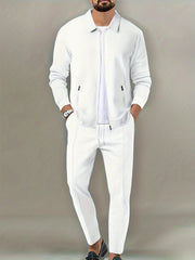 Slim Fit Jacket with Zipper Pocket Sportswear SET - Palm and Thread