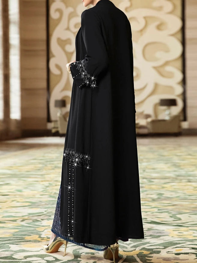 Tassel Sleeve Long Kaftan Abaya Dress - Palm and Thread