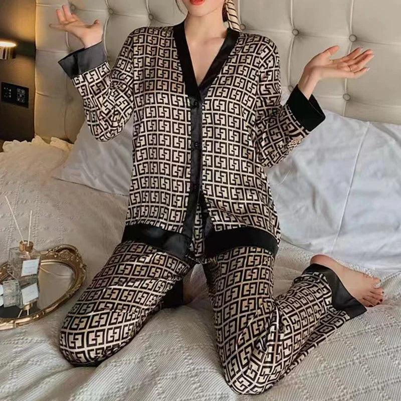 Faux Silk Pajama - Palm and Thread