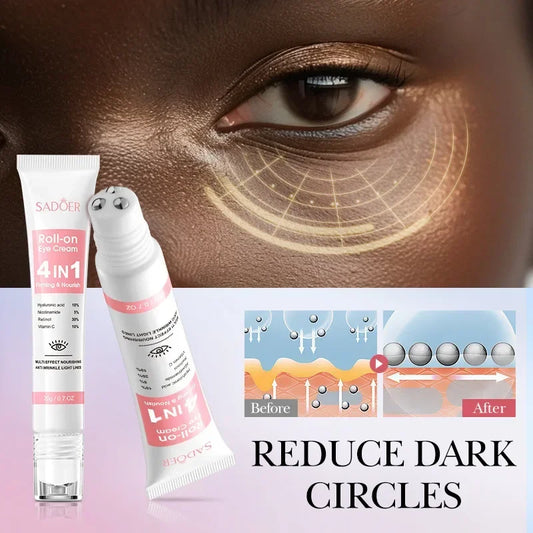4in1 Roll-on Moisturizing Eye Anti Dark Circles Cream - Palm and Thread