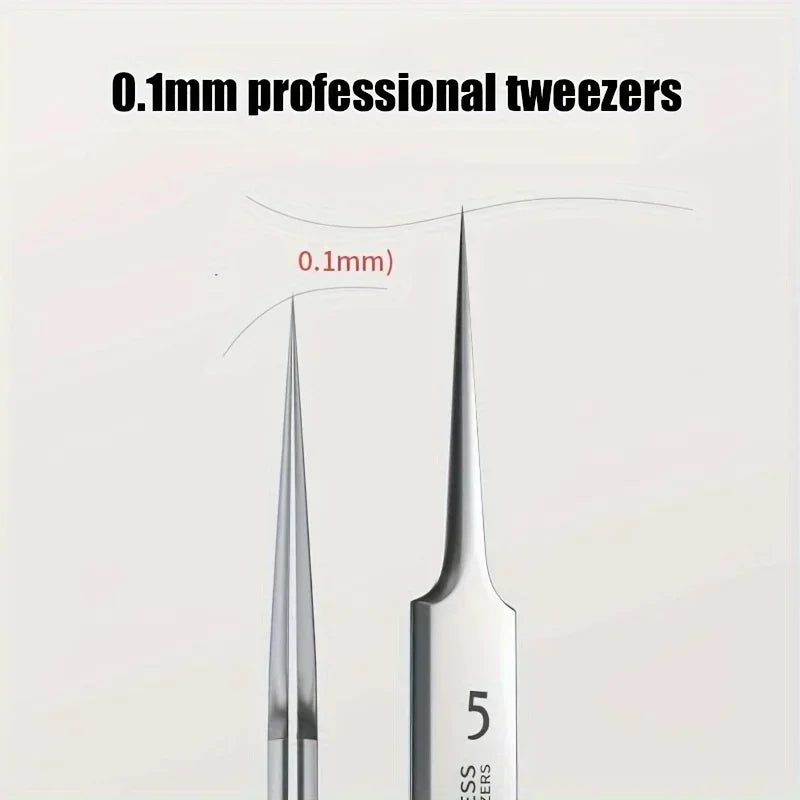 1 Pack Extra Fine No. 5 Cellular Acne Blackhead Tweezer - Palm and Thread