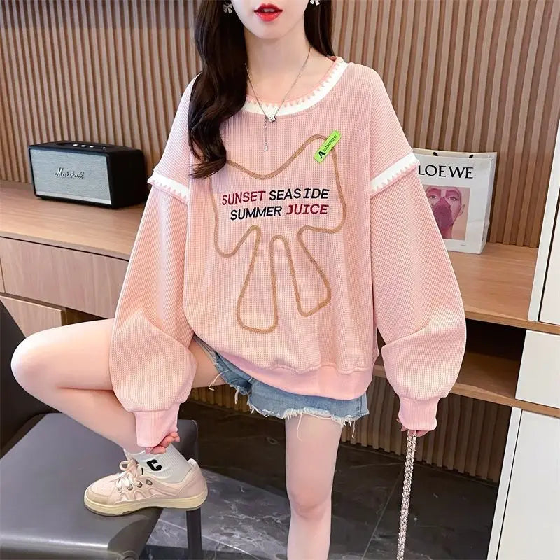 Fashion Letter Embroidery Chic Sweet Kawaii Top - Palm and Thread