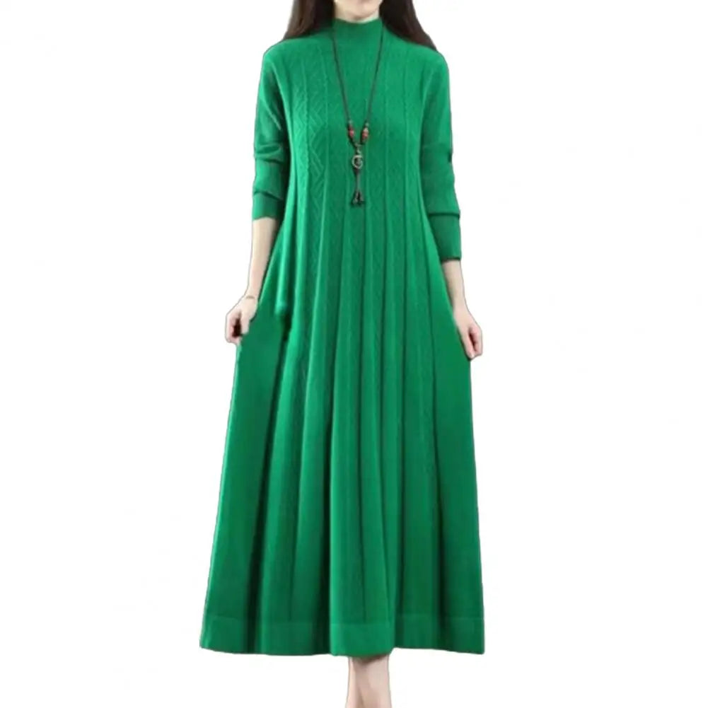 Retro Long Knitted Sweater Dress - Palm and Thread