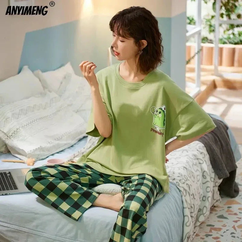 New Sleepwear Cartoon Cotton Pajamas - Palm and Thread