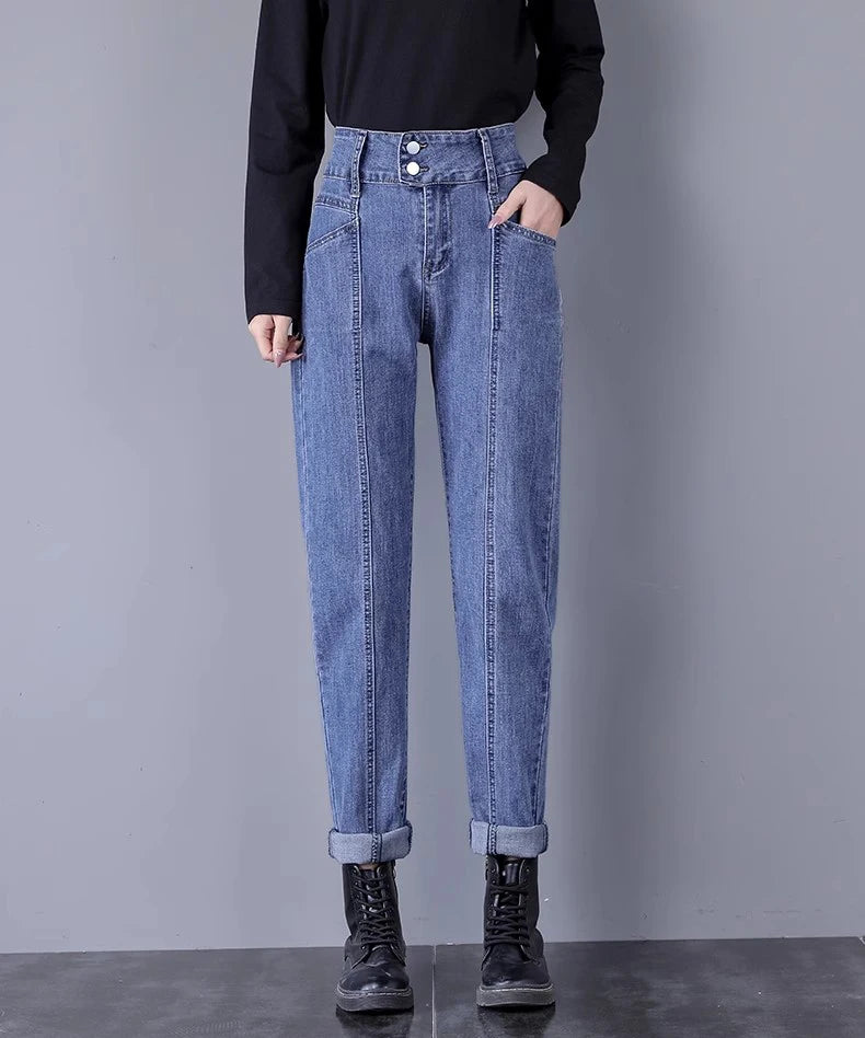 Ankle-length Harem Jeans Pant - Palm and Thread