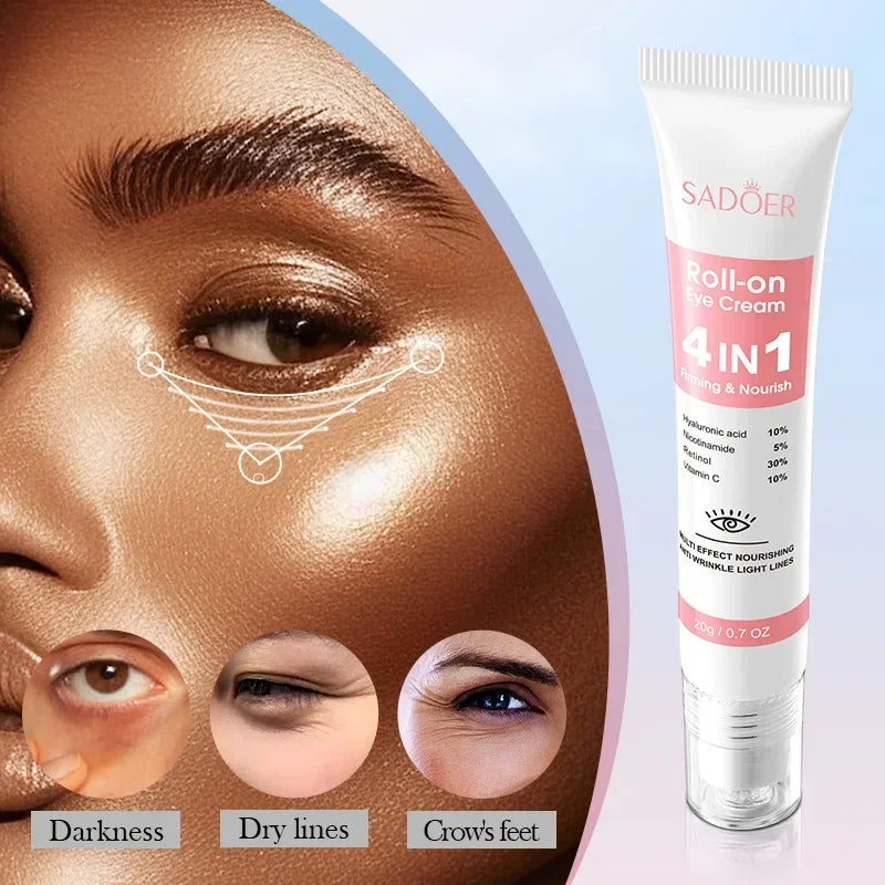 4in1 Roll-on Moisturizing Eye Anti Dark Circles Cream - Palm and Thread