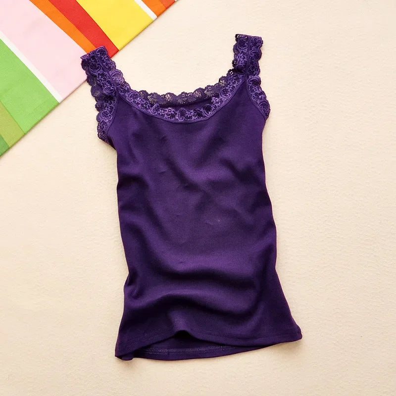Sleeveless Lace Tank Top - Palm and Thread
