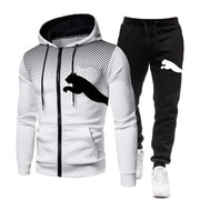 Hooded Jacket + Pants Two-piece Suit