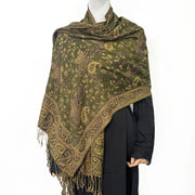 Fashion Paisley Kashmiri Imitated Pashmina Tassel Scarf - Palm and Thread