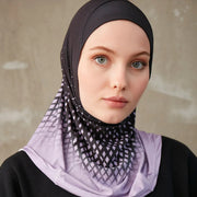 Sporty Inner Hijab Geometric Printing Pattern - Palm and Thread